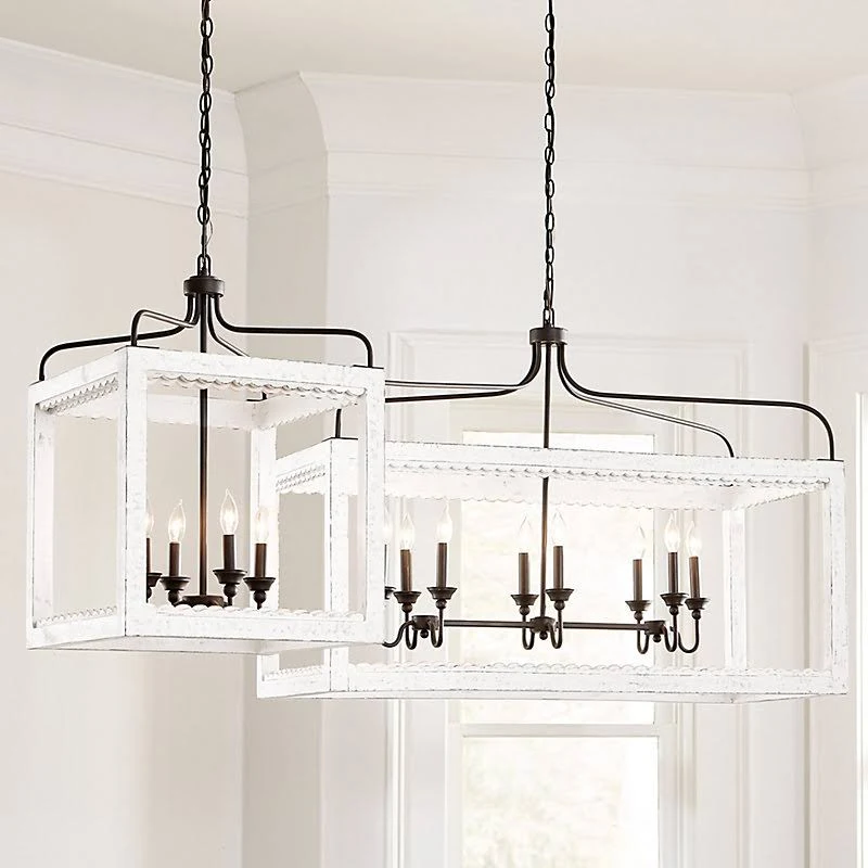 Eliza Antiqued Wood Chandelier - Ballard Designs