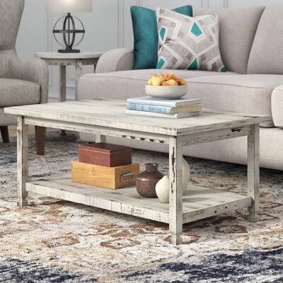 Birch Lane Lemmons Coffee Table Color: White