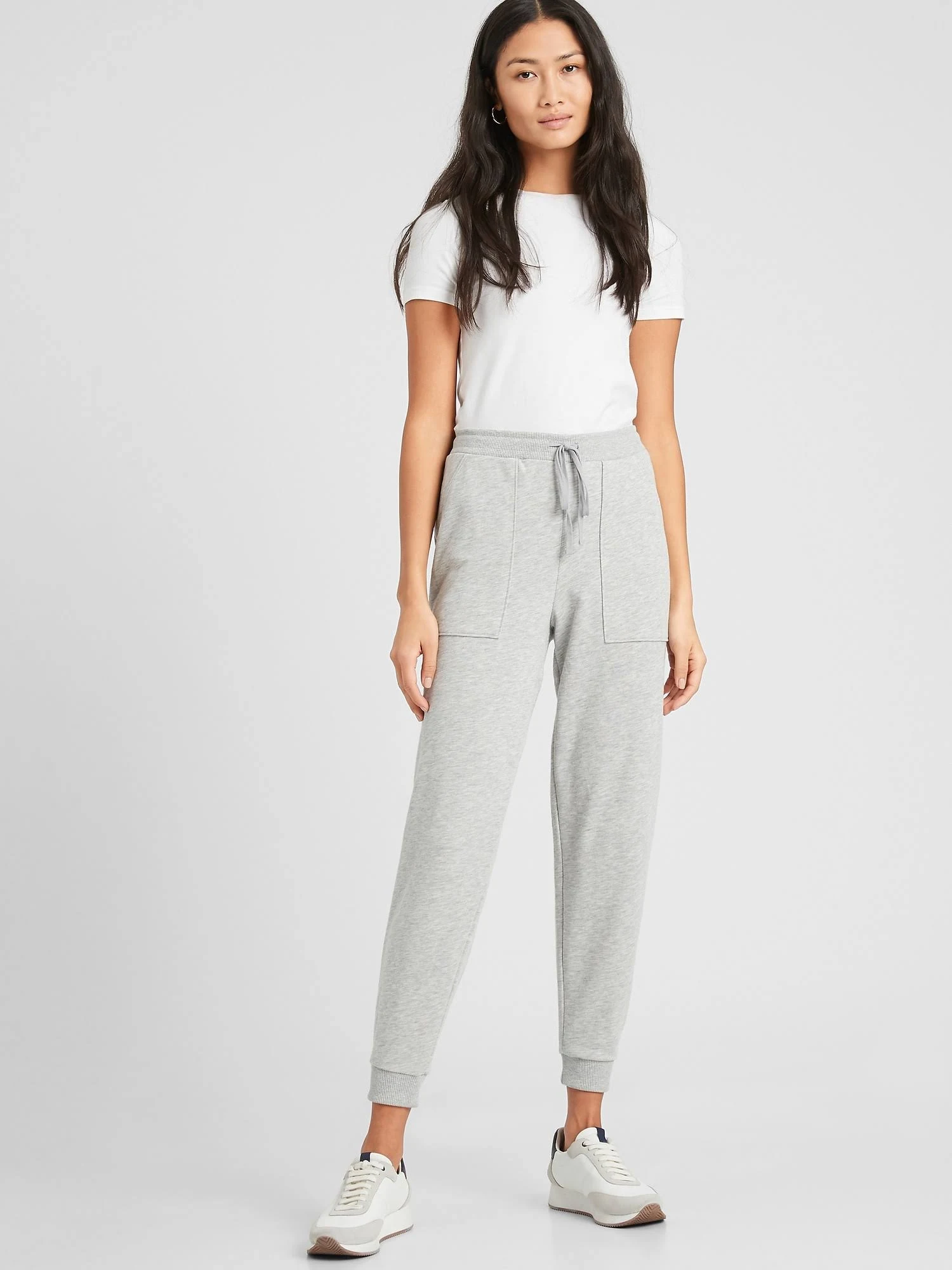 Women's Knit Terry Jogger Pant Light Heather Grey