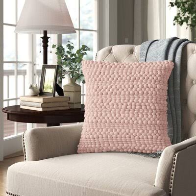 Valerie Square Pillow Cover & Insert Sand & Stable Color: Blush, Size: 20x22H x 20x22W