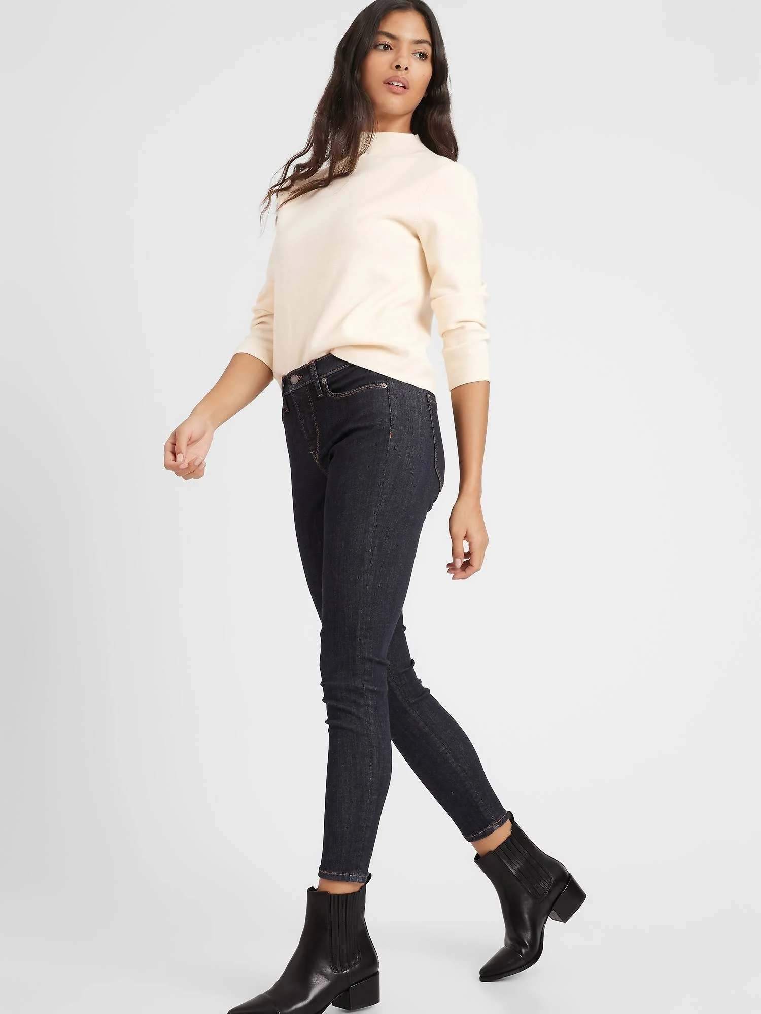 Banana Republic Women's Mid-Rise Skinny Soft Sculpt Jean Dark Rinse Size 31 Regular