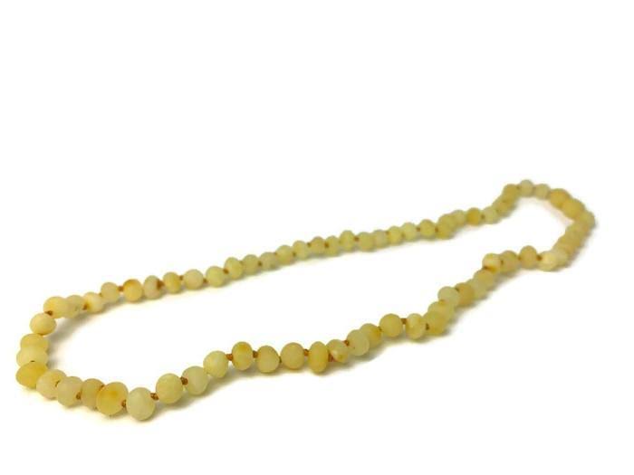 Adult Baltic Amber Arthritis Carpal Tunnel Sciatica Migraine Back Pain - Raw Milki 20 inch