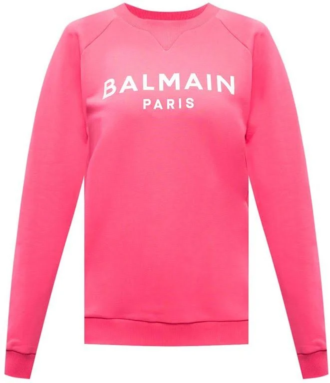 Balmain Pink & White Logo Sweatshirt