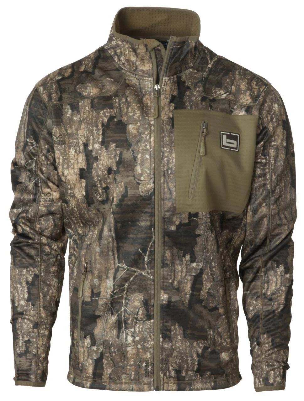 Banded Full Zip Mid Layer Fleece Jacket Timber / XL
