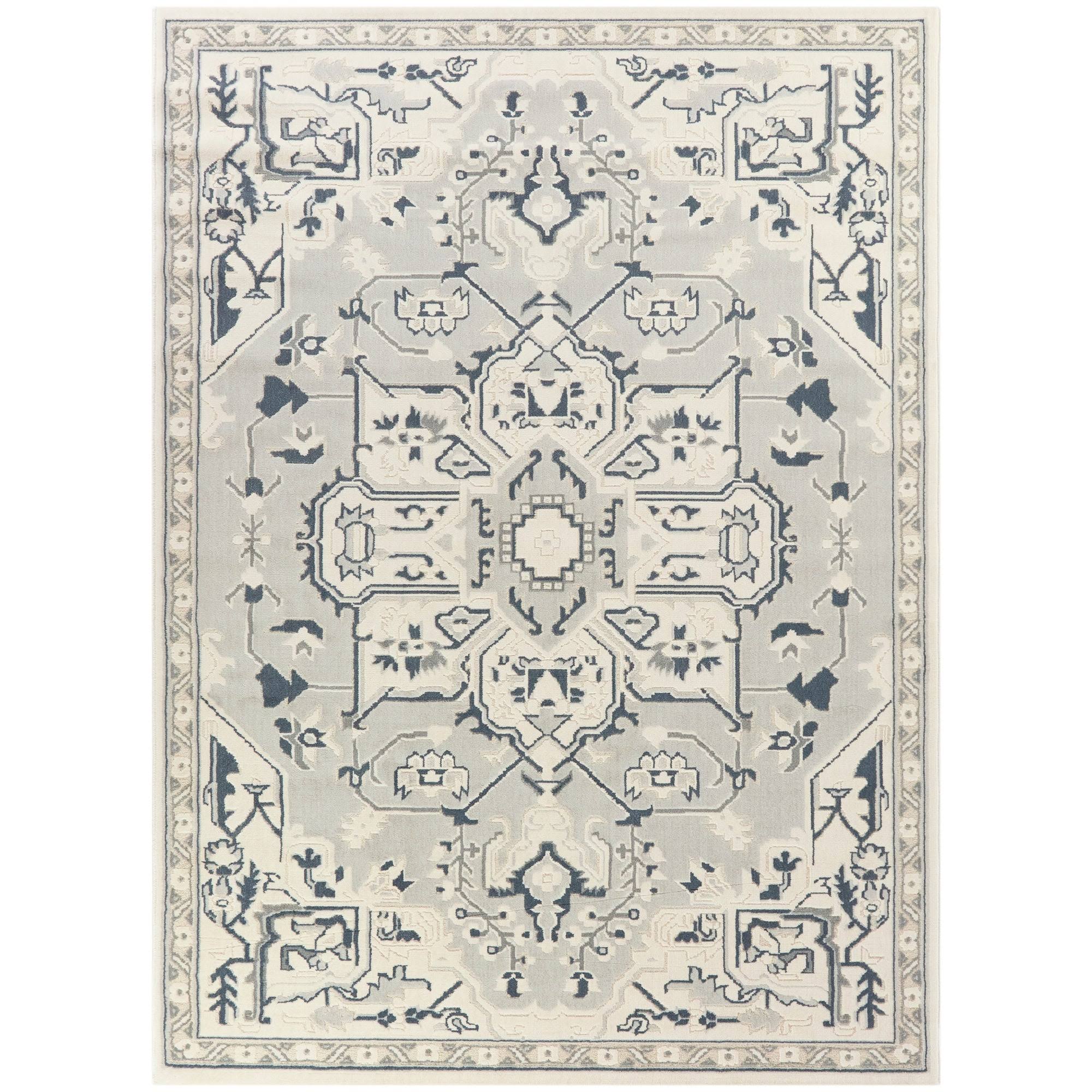 BALTA Poulard Cream 5 ft. x 7 ft. Oriental Persian Area Rug, Ivory