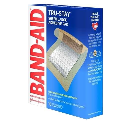 Band-Aid Tru Stay Large Adhesive Pad 8-3-10 Count, Price/Case