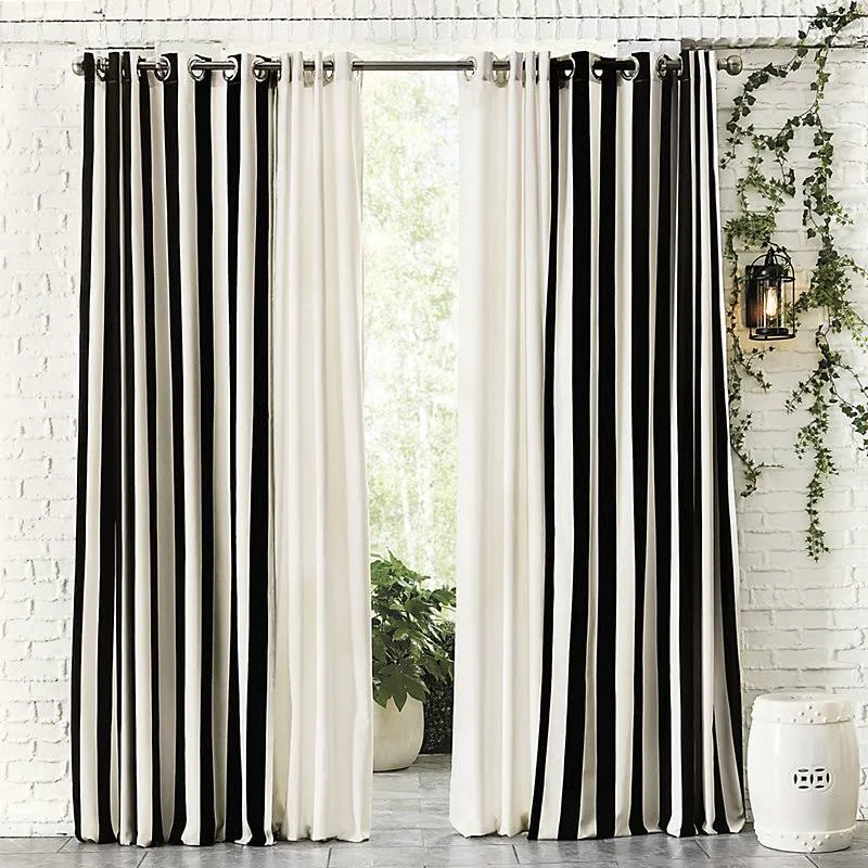 Indoor/Outdoor Drapery Panel with Weighted Corners Canvas Red Sunbrella 84x22 - Ballard Designs