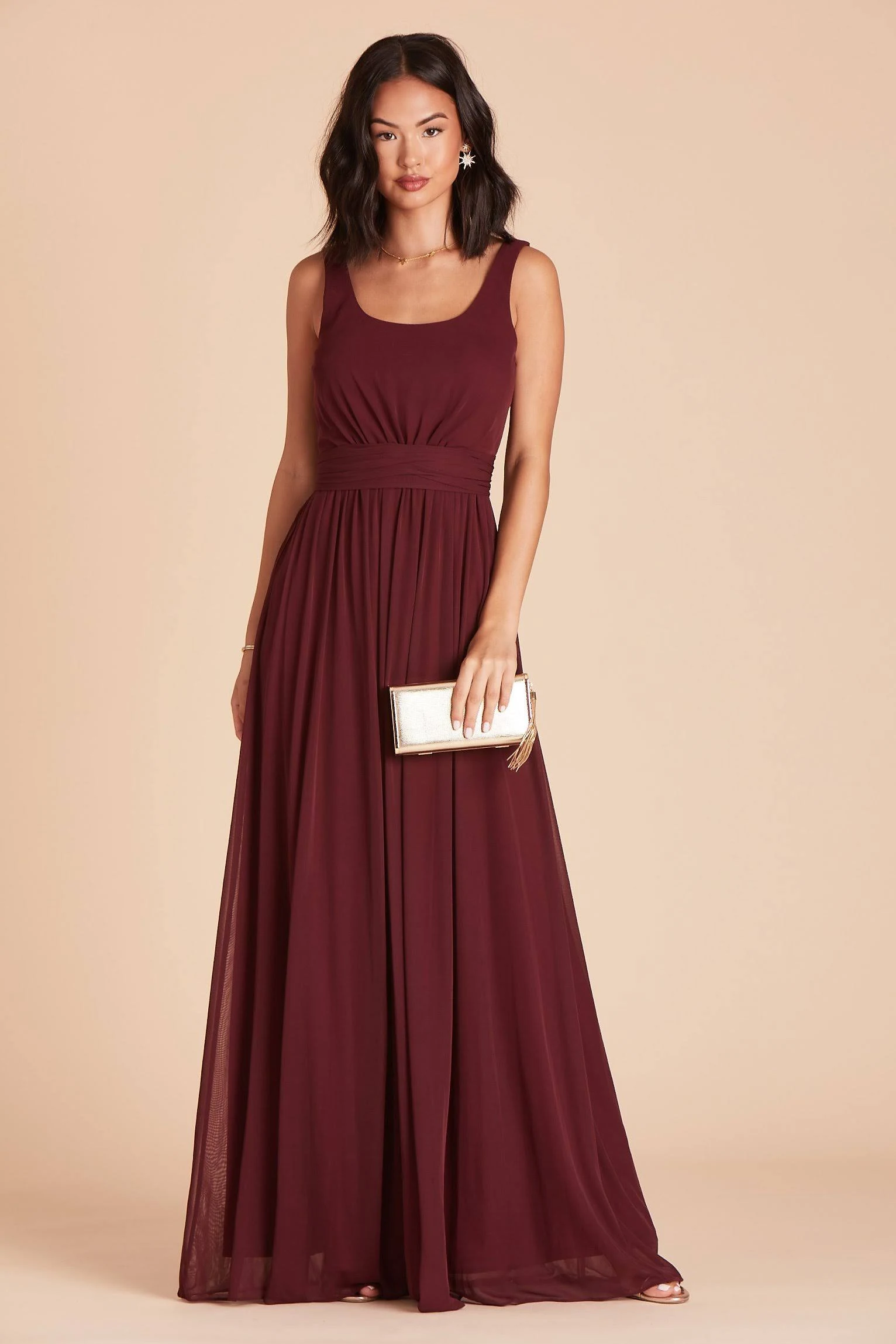 Birdy Grey Jan Bridesmaid Dress in Cabernet Xs / Cabernet