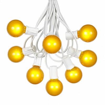 The Party Aisle G40 Patio 25 ft. 25-Light Globe String Lights, White