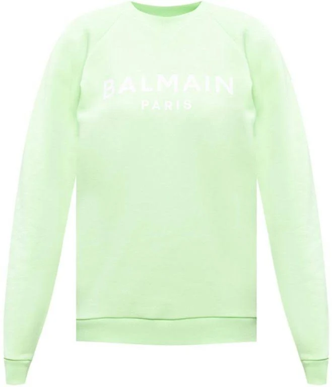 Balmain Branded Sweatshirt Green - Green - Sweatshirts