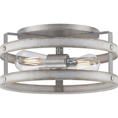 Kowalski 2 - Light 14.37x22 W Flush Mount Shade Color: Whitewashed