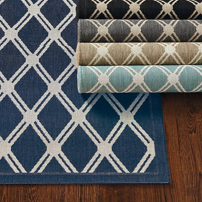 Tricia Trellis Indoor/Outdoor Rug Gray 2& 7x22 x 4& 11x22 - Ballard Designs