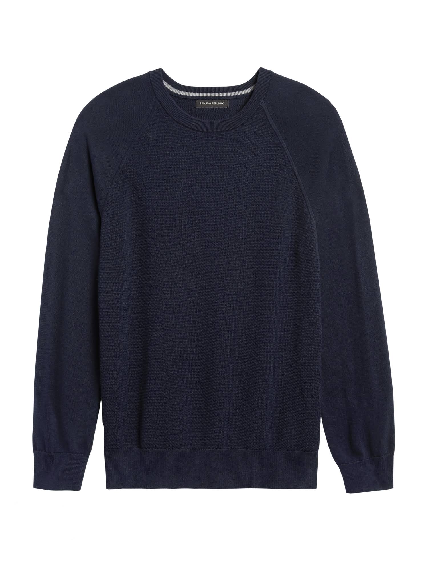 Banana Republic Men's Supima Cotton Crew-Neck Sweater Navy Size M