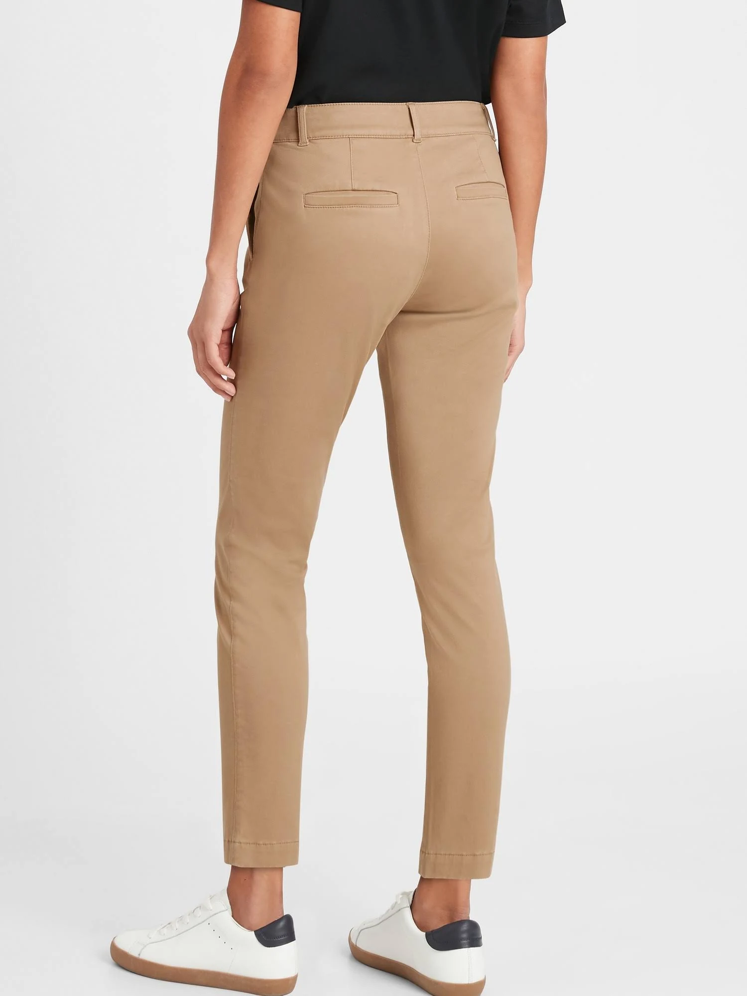 Banana Republic Women's Mid-Rise Skinny Chino Pant Classic Camel Size 4 Regular