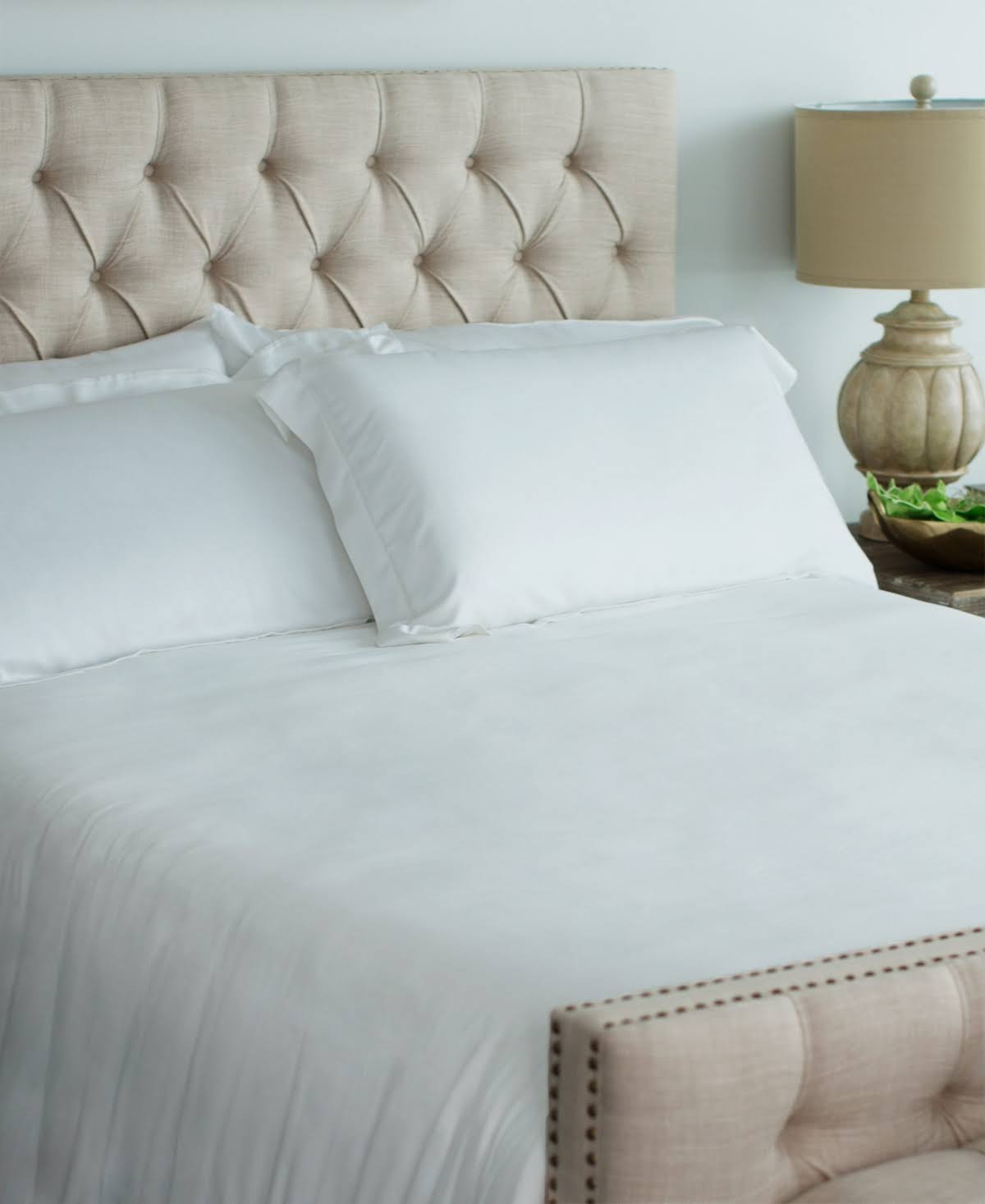 Bamboo Sateen Duvet Cover - White-King