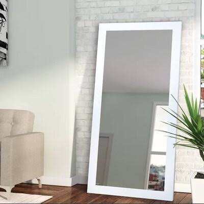 Athens Full Length Mirror Size: 70x22 H x 31x22 W x 0.75x22 D, Finish: White