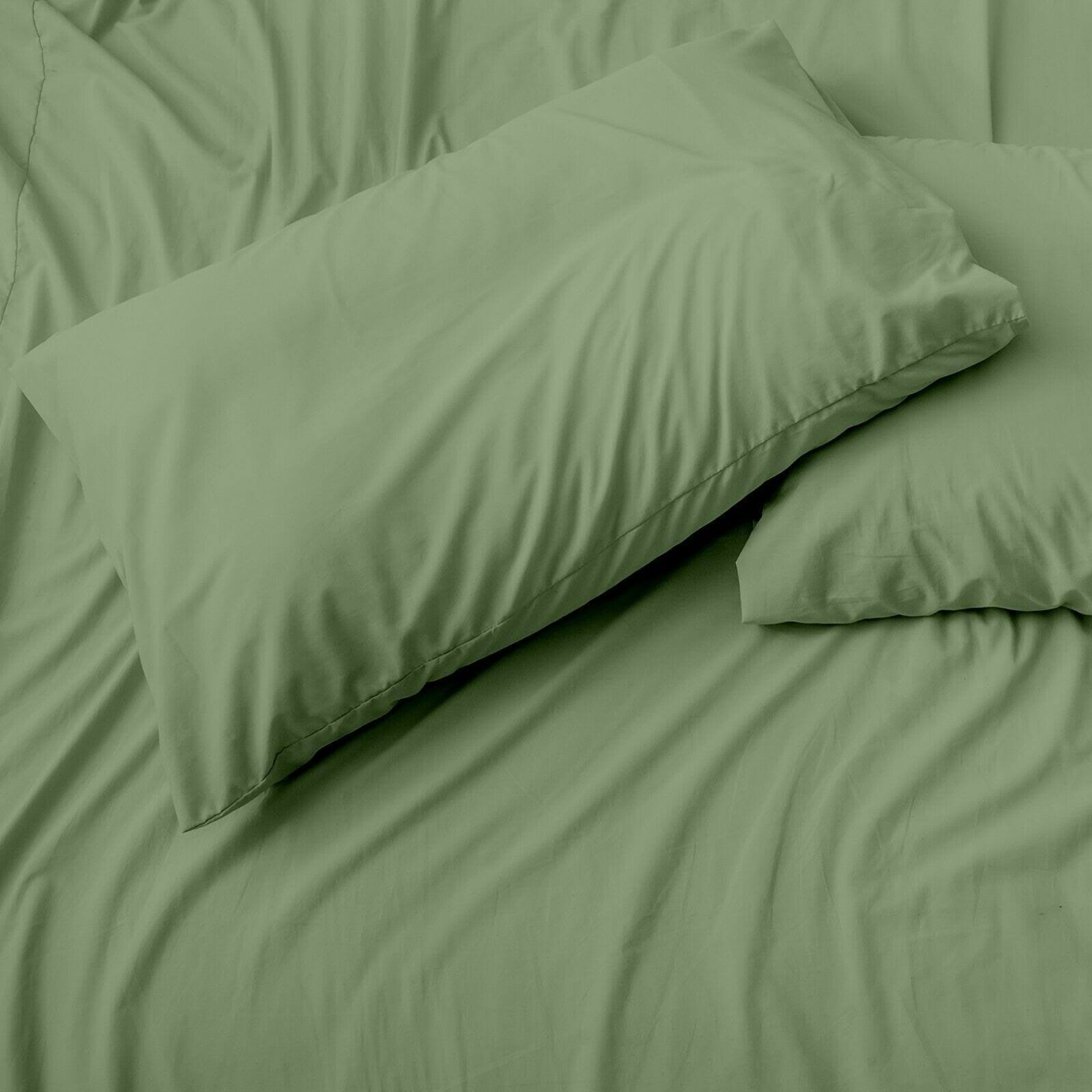 morioutlet Luxury Stay Cool 1800 Count Bed Sheet Set Bamboo Feel Deep Pocket - Sage - Split King