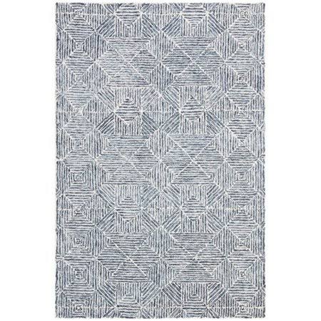 George Oliver Gaither Hand-Tufted Wool Light Blue/Gray Area Rug, Size: Rectangle 8& x 10&
