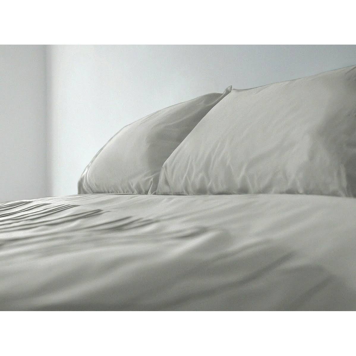 mbrystore Luxury Stay Cool 1800 Count Bed Sheet Set Bamboo Feel Deep Pocket (Striped Gray - Queen)
