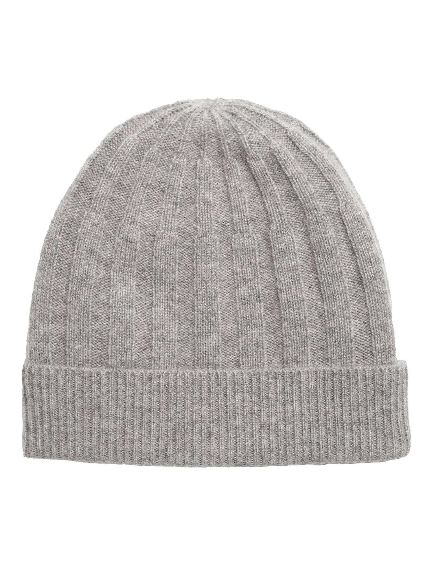 Banana Republic Men's Cashmere Beanie Hat Heather Gray One Size