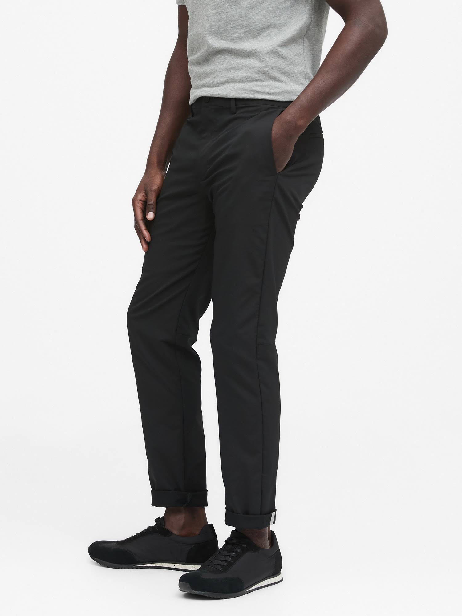 Banana Republic Men's Slim City Pant Jet Black Size 35W 30L