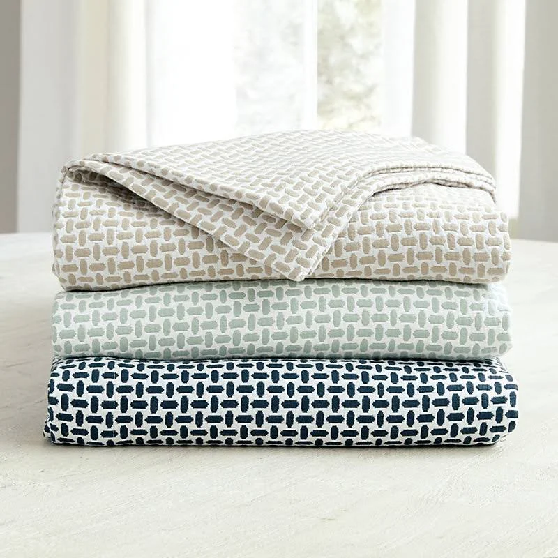 Tilly Matelasse Coverlet Indigo King - Ballard Designs