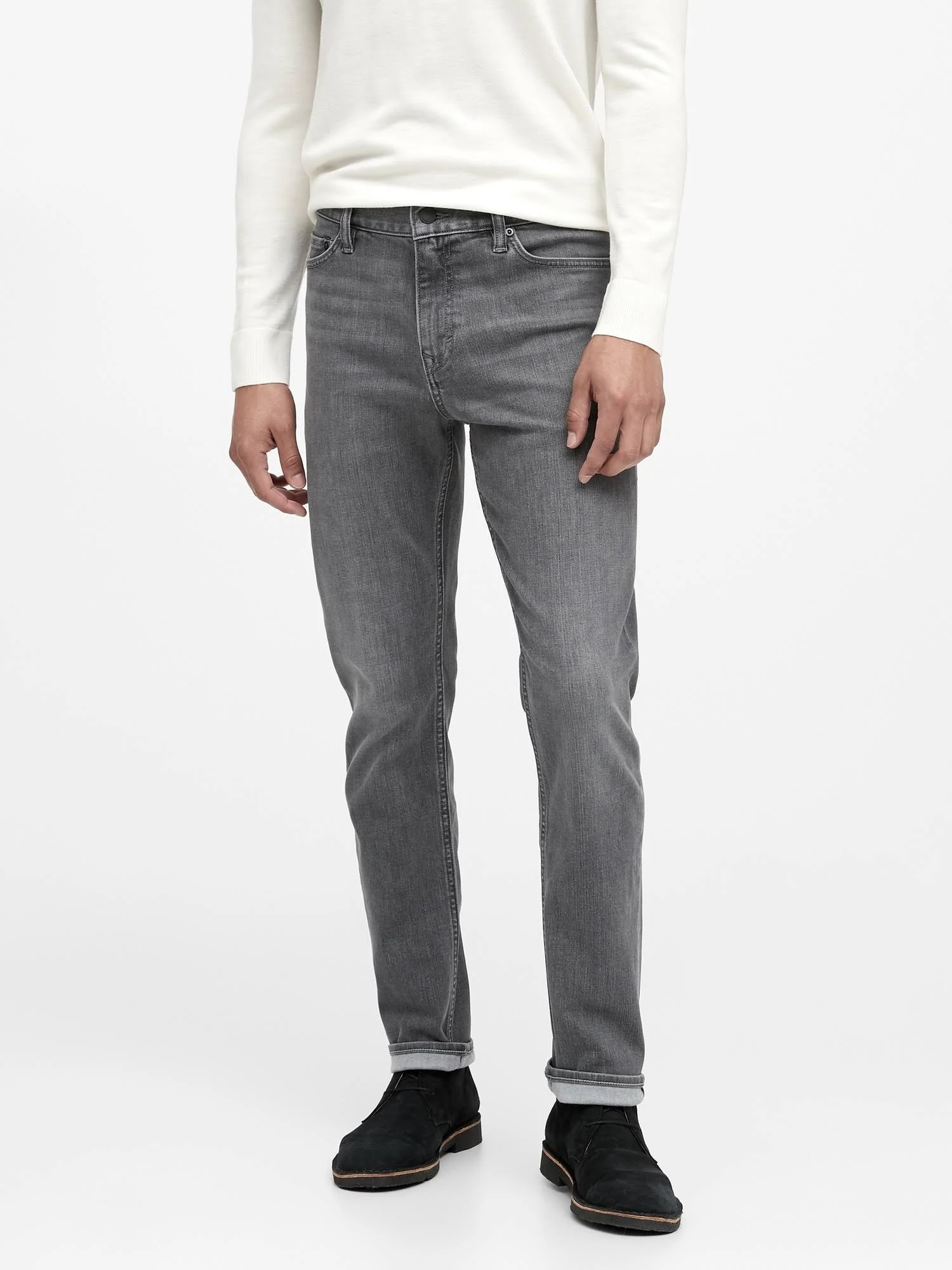 Banana Republic Men's Slim Rapid Movement Denim Jean with Coolmax Technology Slate Gray Wash Size 31W 30L
