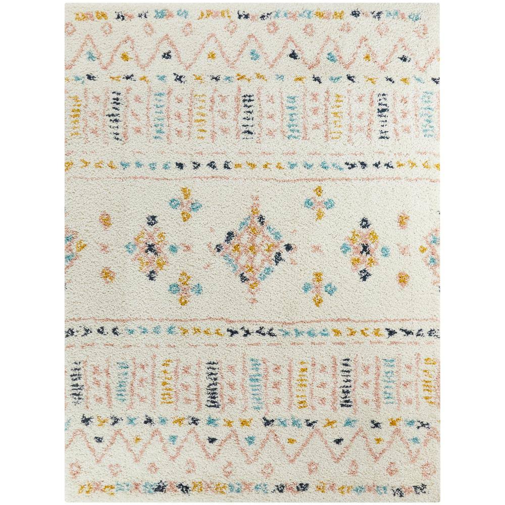 BALTA Mansur Moroccan Shag White 5 ft. x 7 ft. Area Rug