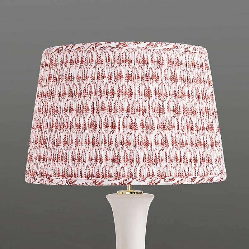 Isla Block Print Pleated Lamp Shade Slate 16x22 - Ballard Designs