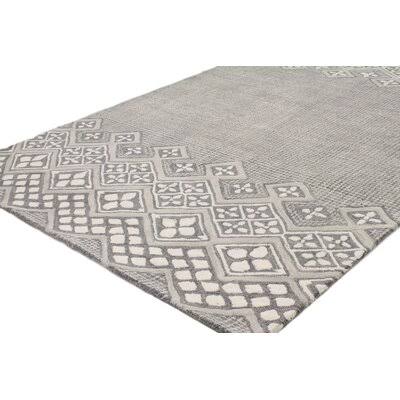 Ismael Geometric Hand Tufted Wool Gray/White Area Rug Birch Lane Rug Size: Rectangle 7&6x22 x 9&6x22