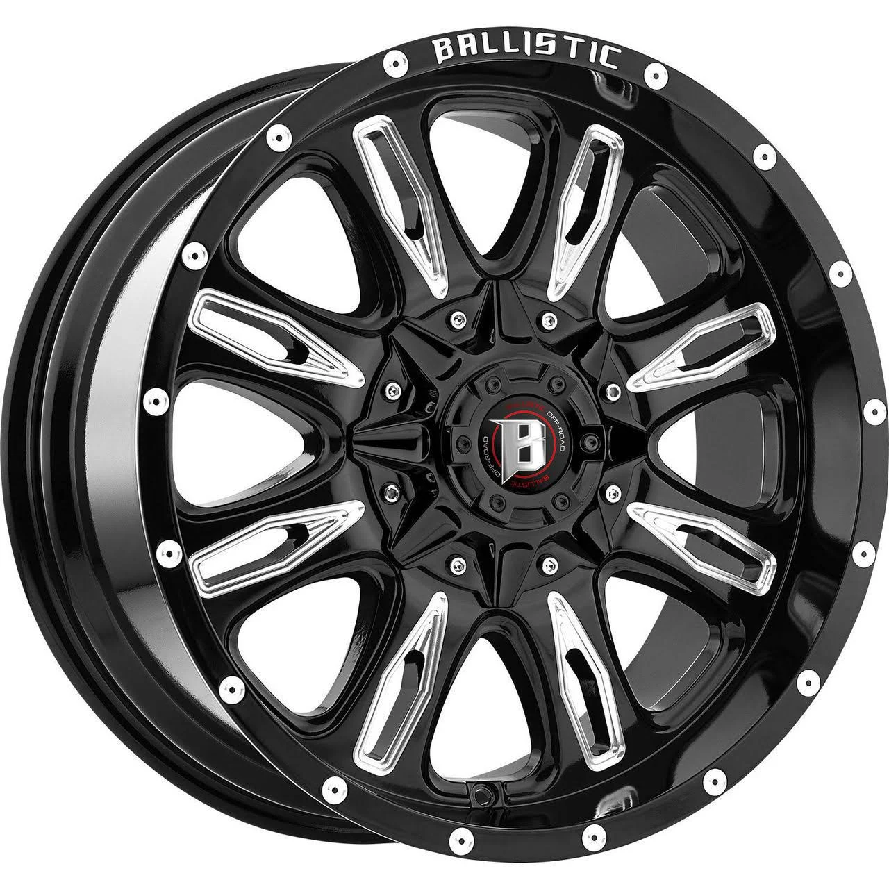 Jeep Liberty Ballistic Machined Black 953 Scythe Wheel