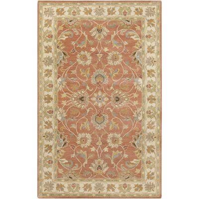 Birch Lane Heritage Arden Floral Hand-Tufted Wool Burnt Orange Area Rug Rug Size: Rectangle 8& x 11&
