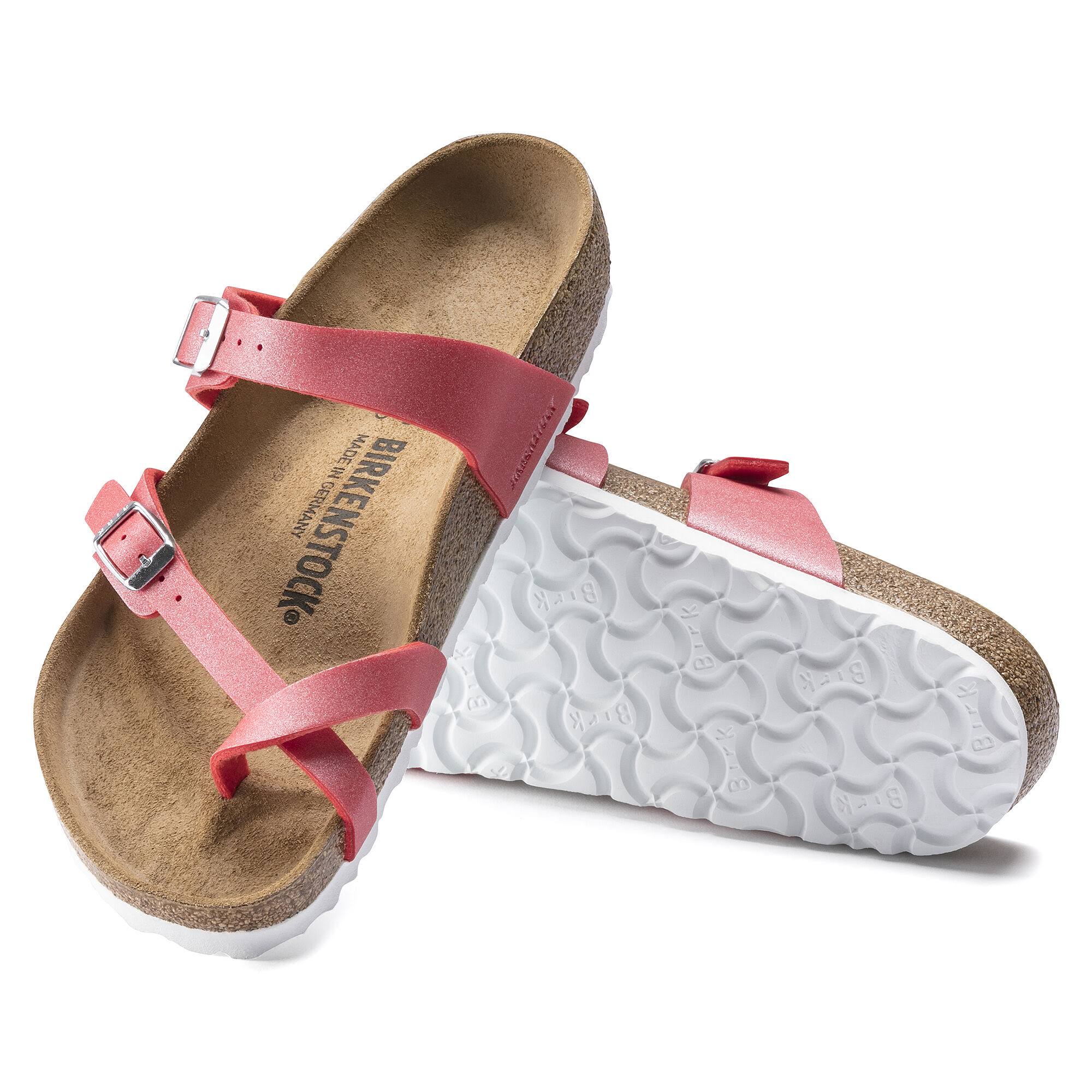Birkenstock Mayari Birko-Flor Icy Metallic Poppy Thong Sandals