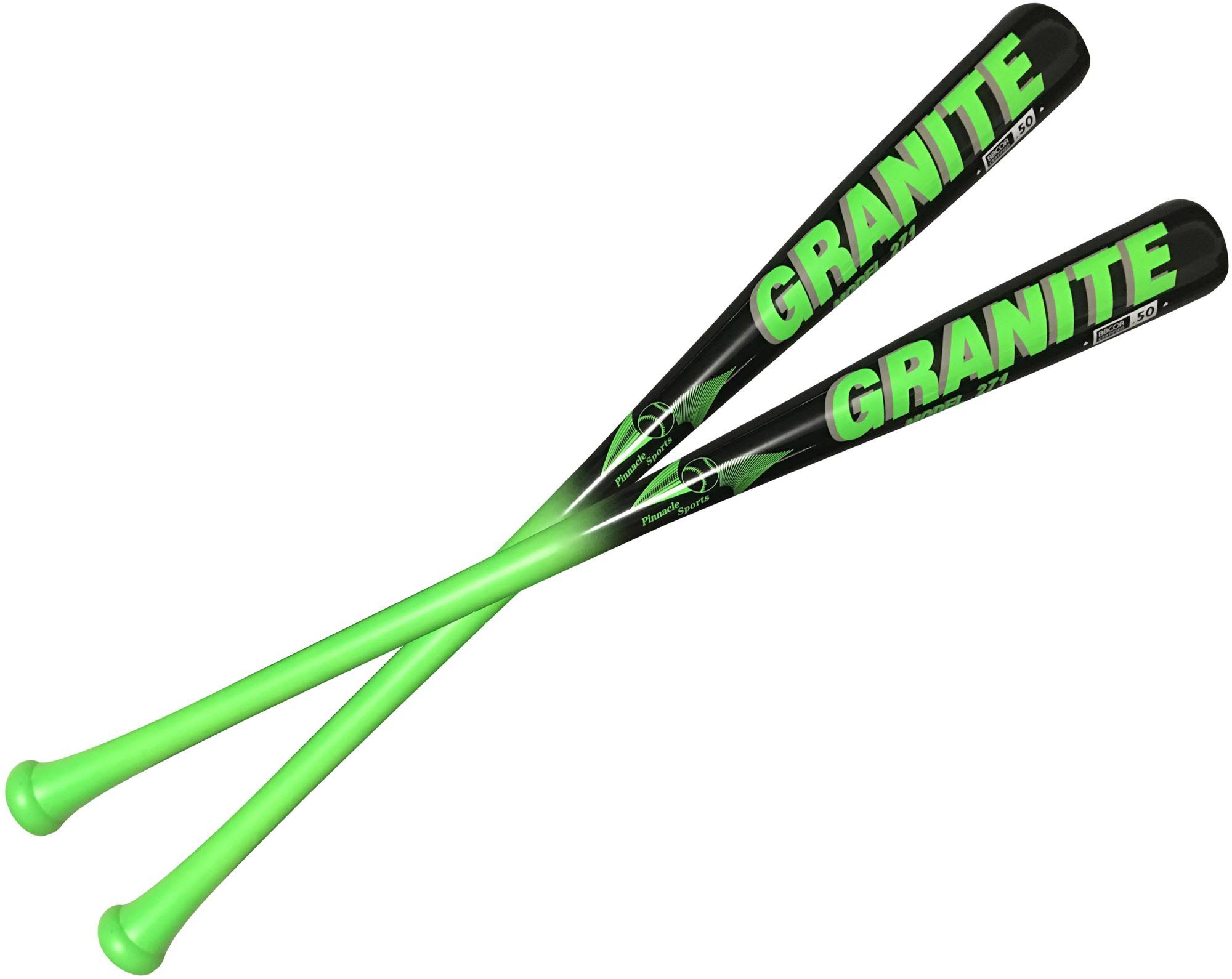 BamBooBat Granite 271 BBCOR Wood Baseball Bat: GR-271 Green / Black