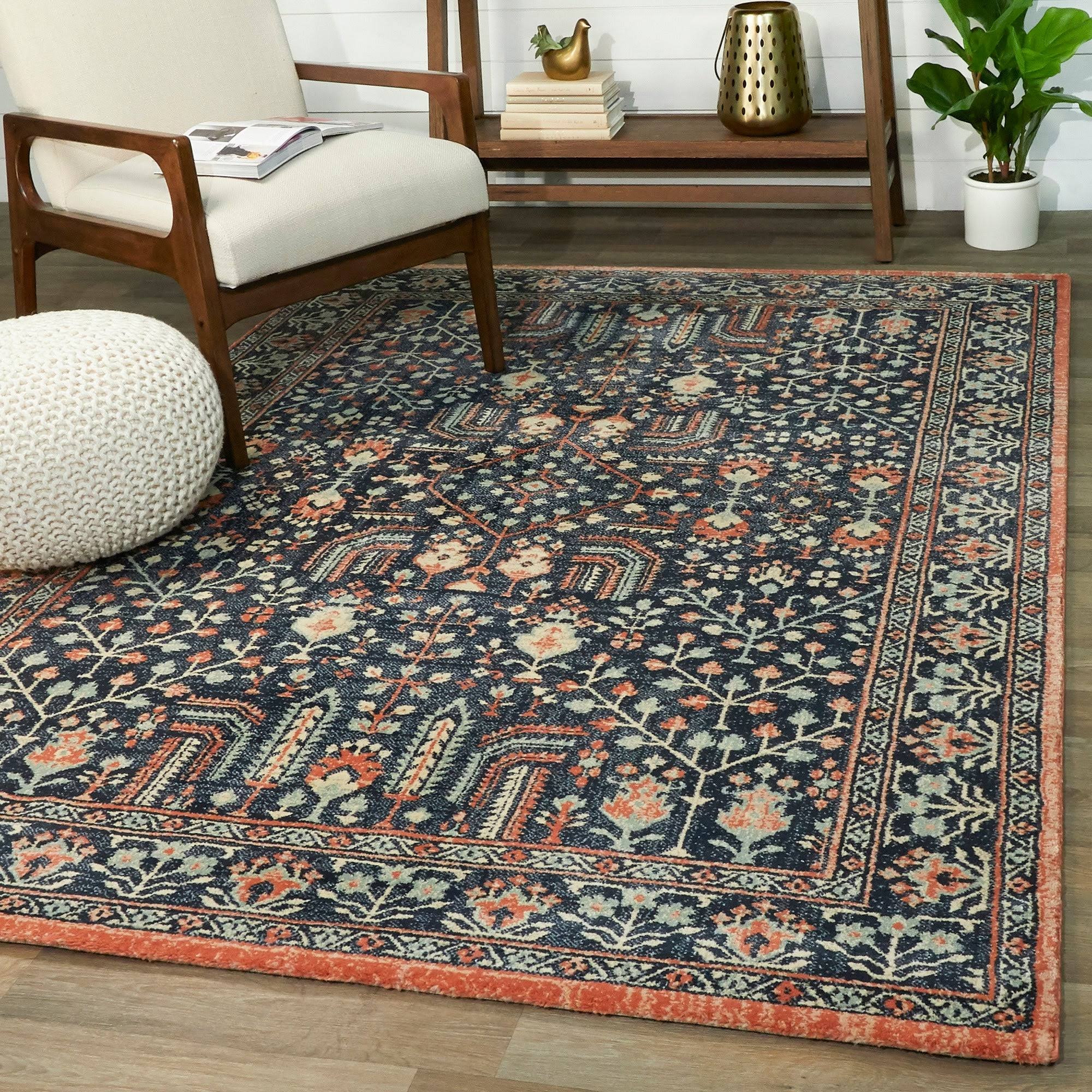 Balta Vintage Farmhouse Persian Oriental Area Rug (5&3x22 x 7& - Blue)