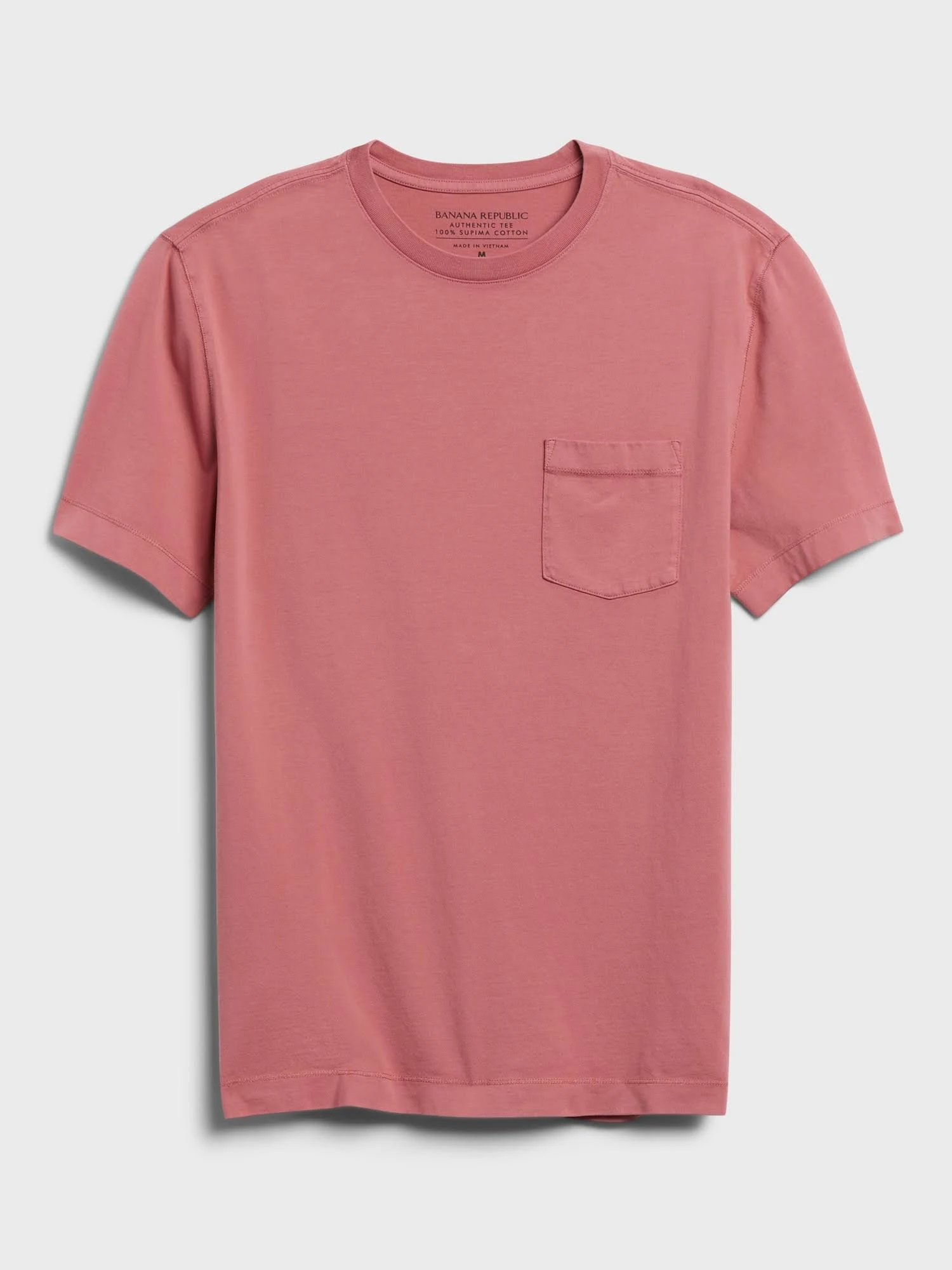 Banana Republic Men's Authentic Supima Crew-Neck T-Shirt Raspberry Sorbet Tall Size XL