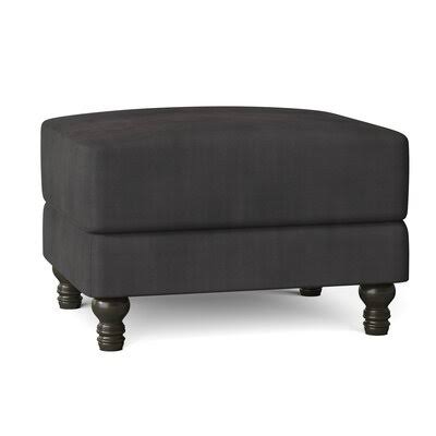Birch Lane Montgomery 31x22 Rectangle Standard Ottoman Body Fabric: Microsuede Charcoal