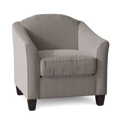 Shakira 34x22 Wide Armchair Birch Lane Body Fabric: Hanover Concrete, Leg Color: Black Walnut