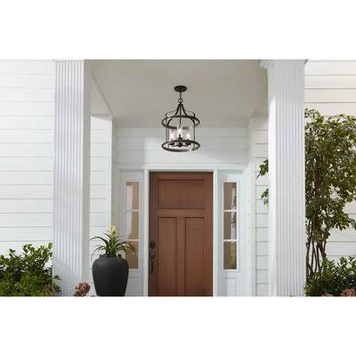 Cambron Black 3 -Bulb 20.63x22 H Outdoor Hanging Lantern