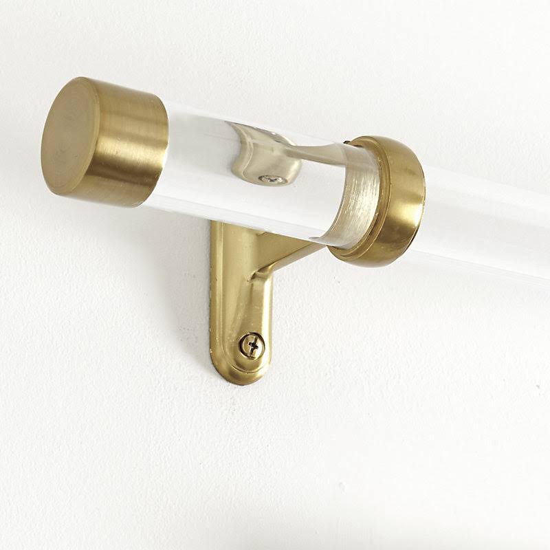 Acrylic Single Rod Hardware Set - Ballard Designs
