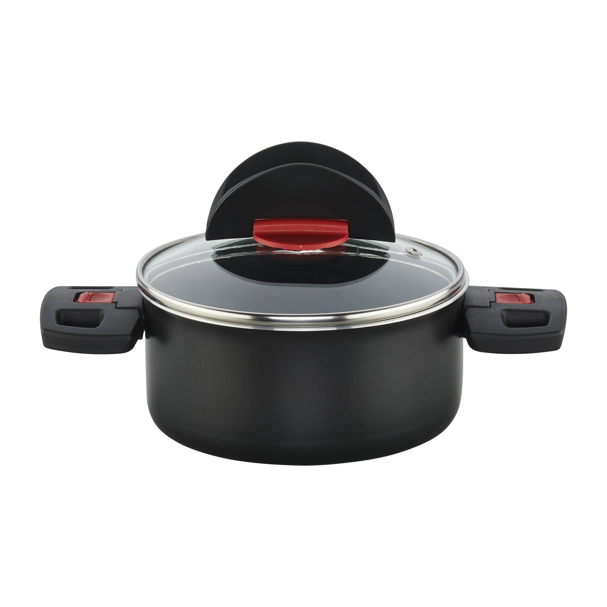 Ballarini Click & Cook Nonstick Dutch Oven w/Lid - Black - 1.5-qt