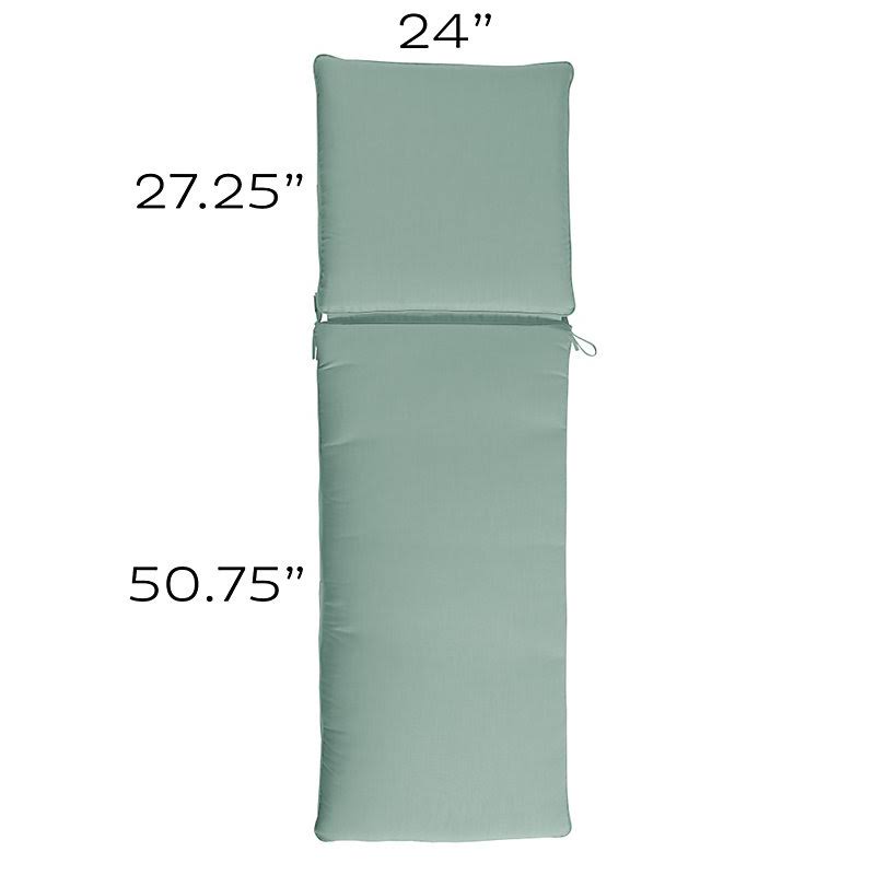 Replacement Chaise Cushion - 24x78 Canopy Stripe Bermuda/White Sunbrella - Ballard Designs