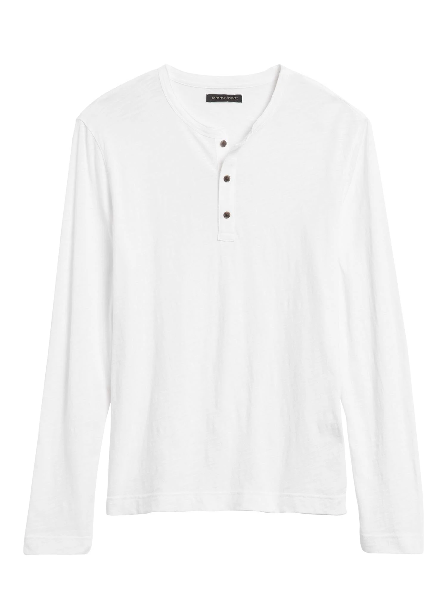 Banana Republic Men's Organic Cotton Henley T-Shirt Optic White Tall Size XXL