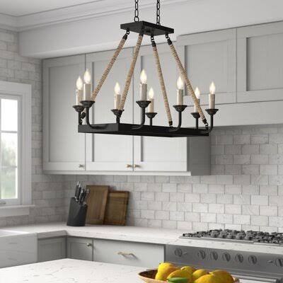 Painswick 8 - Light Candle Style Square / Rectangle Chandelier