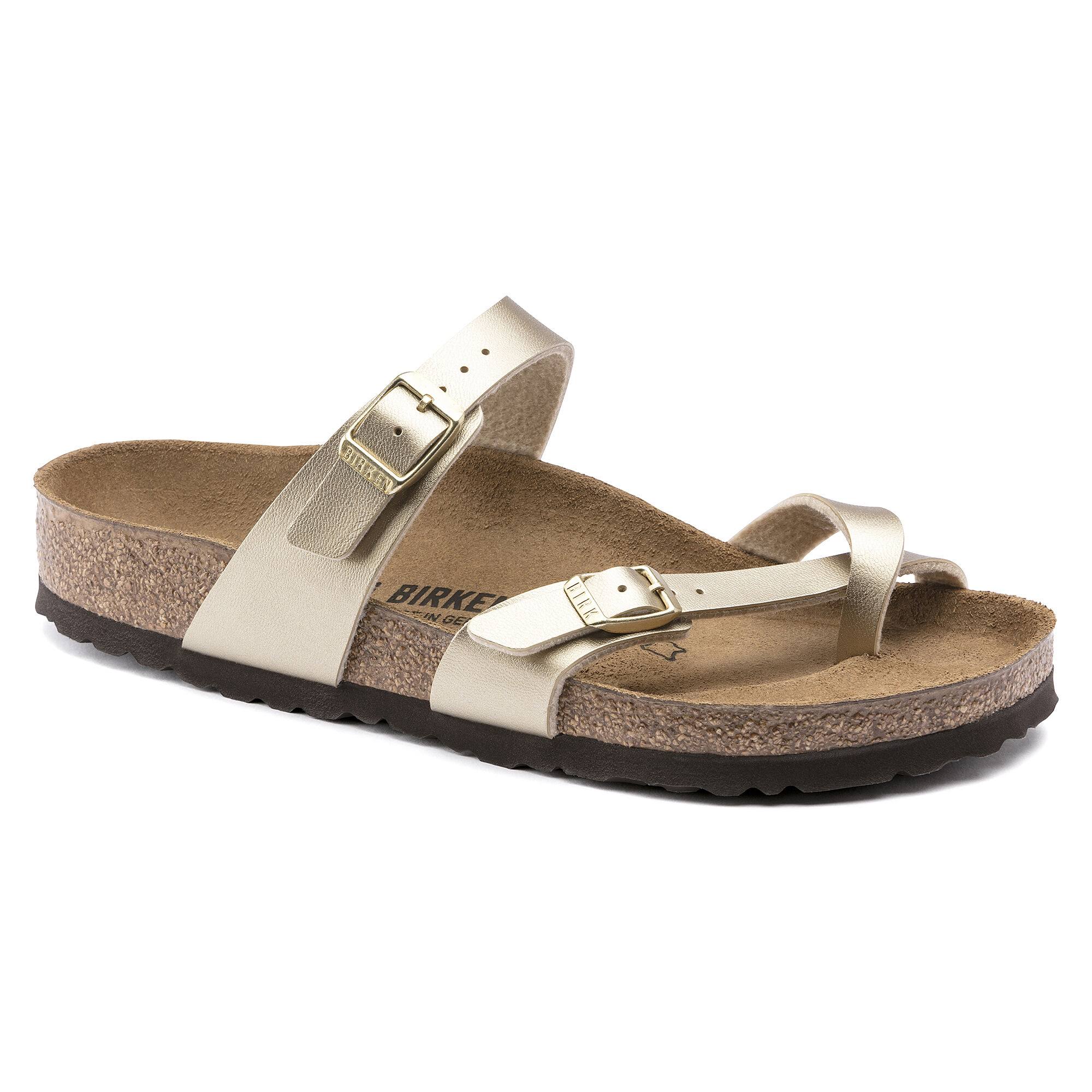 Birkenstock Mayari Birko-Flor Gold Thong Sandals