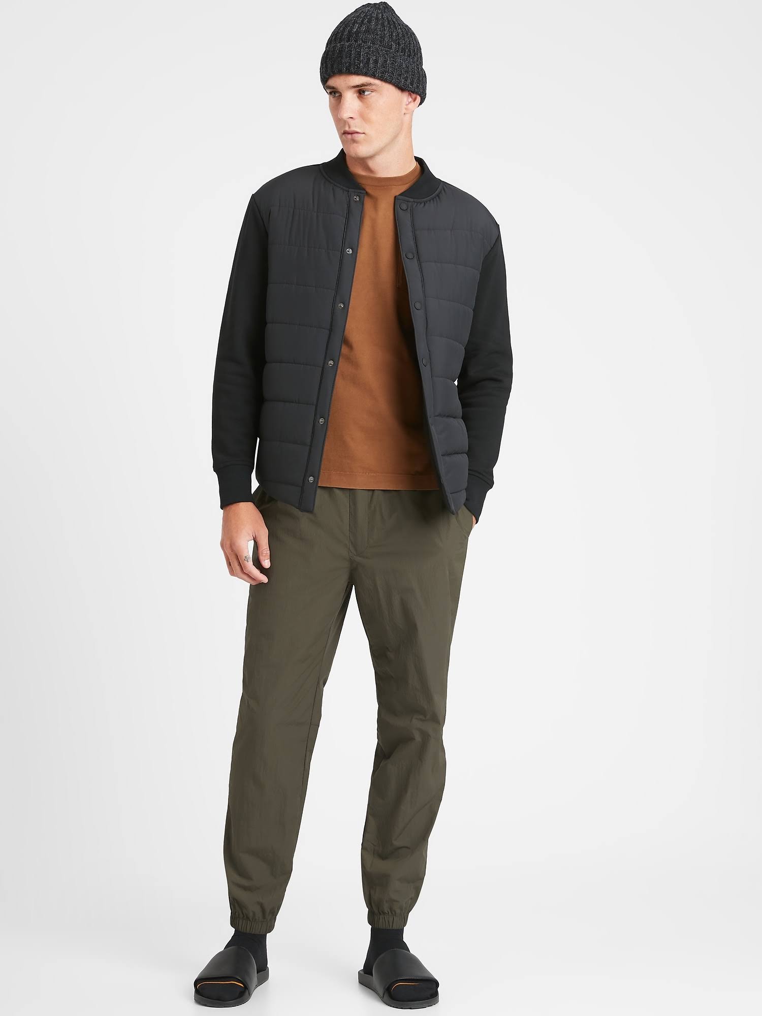 Banana Republic Men's Slim Water-Repellent Jogger Deep Green Size XL