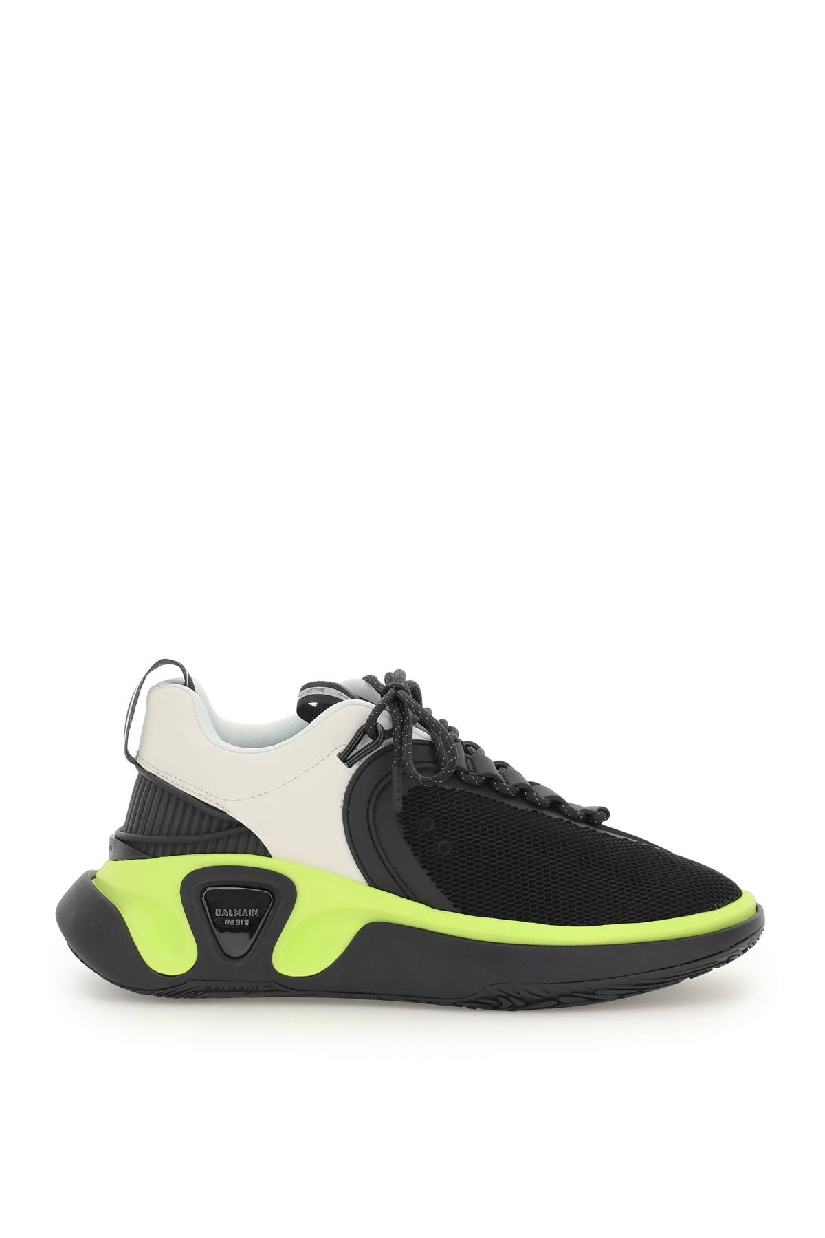 Balmain B-runner Sneakers 40 Black,White,Yellow Technical