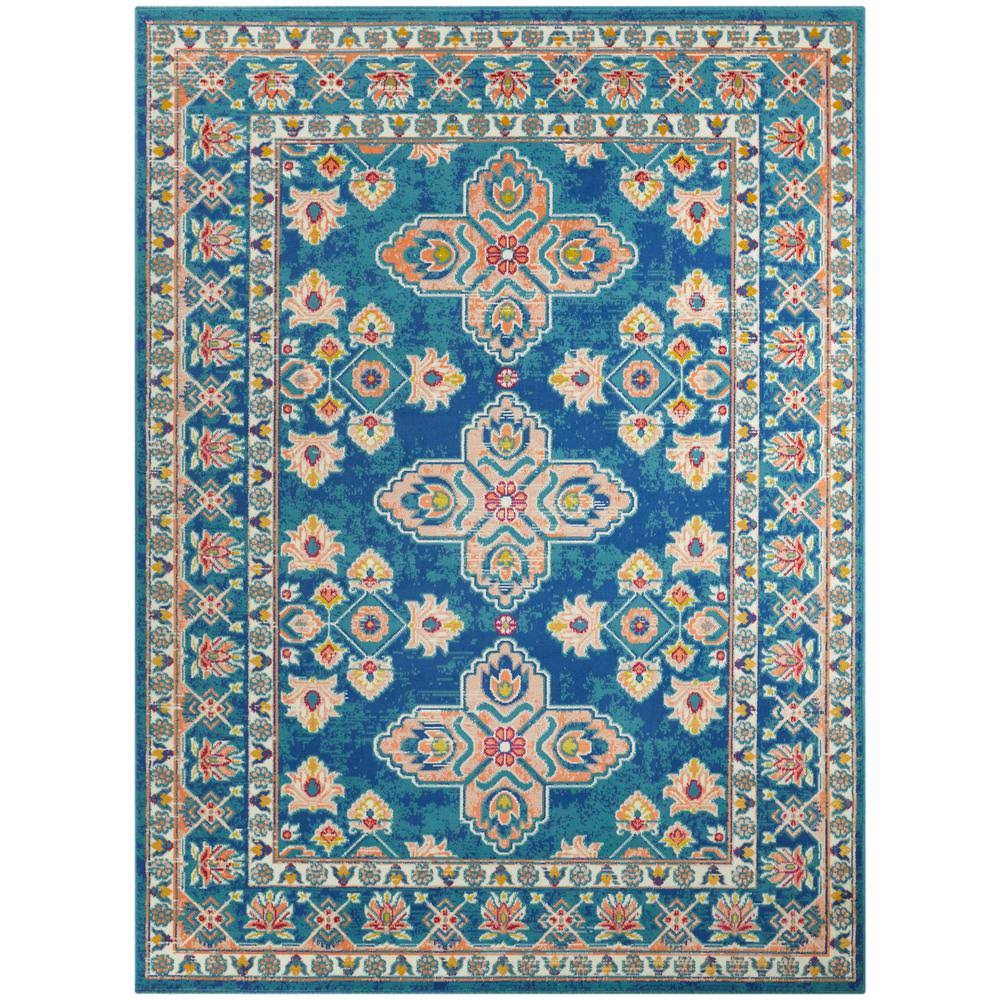BALTA Constantin Oriental Medallion Blue 5 ft. x 7 ft. Area Rug