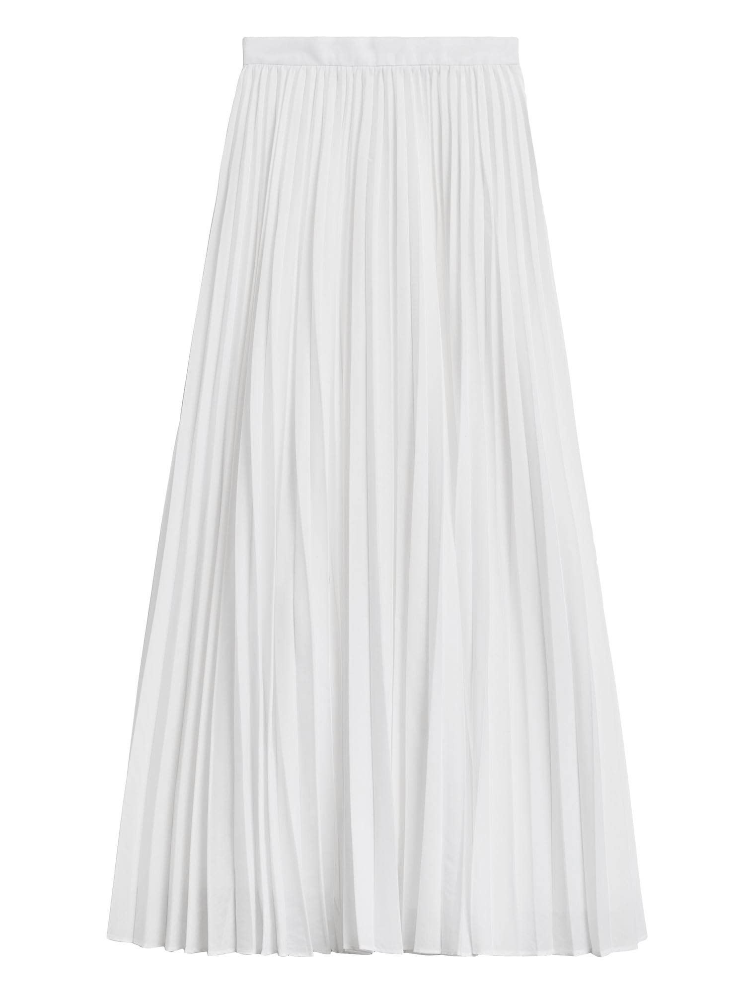 Banana Republic Women's Pleated Poplin Maxi Skirt White Size 2