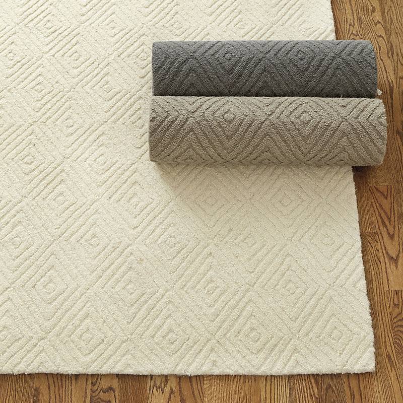 Hooked Diamond Rug Gray 3& x 5& - Ballard Designs